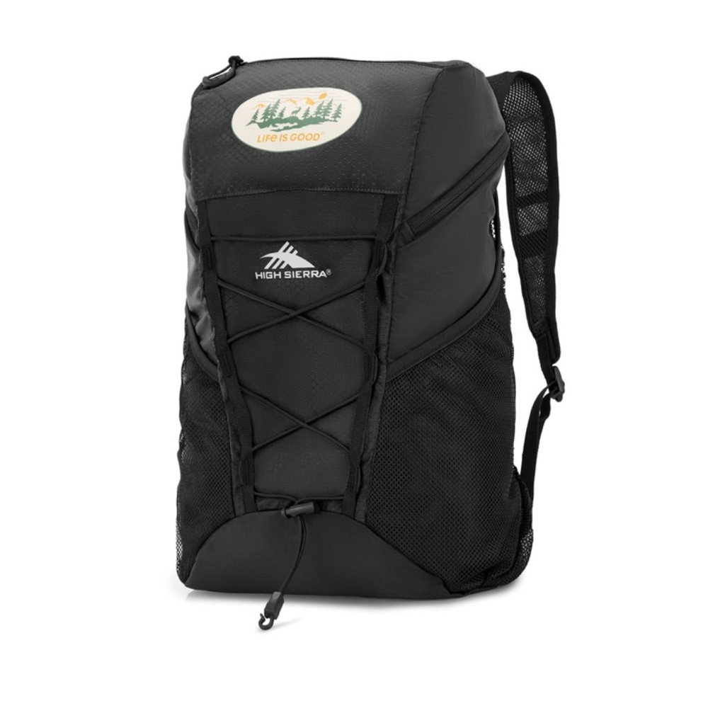 NWT High Sierra Life is Good Black 18L Pack-N-Go Backpack